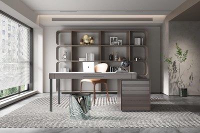 现代书房3D模型下载